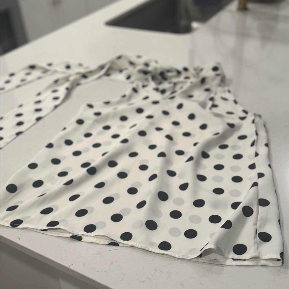 Liverpool Black and White Polka Dot Blouse - Picture 4 of 10